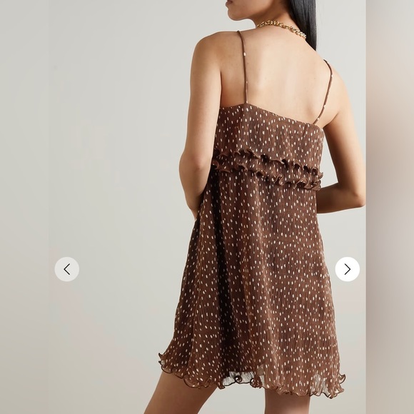 Brown Ganni mini dress - Picture 3 of 4